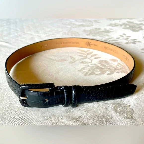Calvin Klein Italian  alligator calfskin belt Calvin Klein Genuine Italian Alligator Calfskin Ladies Belt  main image 3